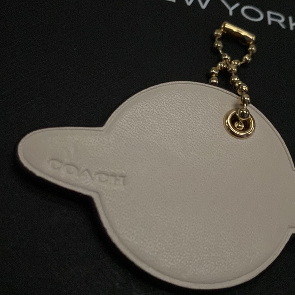 Coach X NASA Saturn Planet Space Leather Bag Charm keychain FOB Glitter - Picture 5 of 5